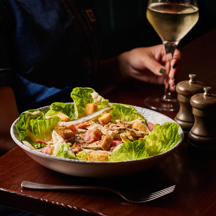 Chicken and bacon caesar